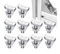 T-Slot Bolts Set, Hammer Head Sliding Screw and Nut Kit with Heavy Duty Steel Build and Secure Fit, for Track System, Automotive, Roof Rack, Construction, Workbench, Installation