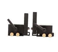 T - Slot Track Stops 2PCS Set | Left & Right Miter Track Positioning Limiter | Sturdy Metal Woodworking Stops for T - Track/Miter Saw/Router Table | Accurate Length Control