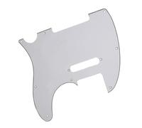 T Style Guitare Électrique Pickguard, Plaque de Remplacement (White 3 | Correspondance précise des trous de vis, construction en PVC celluloïd, ajustement direct.