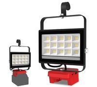 T-SUN Projecteur de Chantier Compatible avec 18V Mil-wau-kee Batterie, 60W Projecteur LED Rechargeable, 4500LM Lampes de Travail Portable pour Camping Réparations Automobiles Chantier (Sans Batterie)