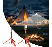 T-SUN Projecteur de Chantier LED Avec Trépied, 9000mAh Projecteur LED Rechargeable, Lampe de Travail avec Dimmable 3000K/4000K/6500K Pour Camping, Garage, Chantier, Atelier