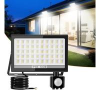T-SUN Projecteur LED Extérieur Detecteur de Mouvement, 10000 LM Projecteur LED Extérieur 100W du Crépuscule à l'Aube, Spot Exterieur Étanches IP66, Alimentées Sur Secteur pour Jardin, Garage, Entrées