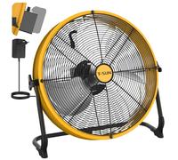 T-SUN Ventilateur de Sol 40CM compatible avec Batterie De-walt & AC-Adaptateur | Réglage Continu des Vitesses | 360°Inclinaison Réglable | Ventilateur Portable pour Camping Garages(Sans Batterie)