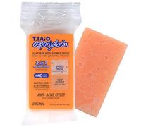 T.Taio Éponge anti-imperfections - Unisexe - Corrige les imperfections et la texture de la peau - Éponge + savon 2 en 1 pour nettoyage en profondeur - Renouvelle, adoucit et équilibre - 120 g