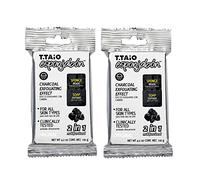 T.Taio - EsponJabón - Lot de 2 Éponges + Savons 2 en 1 au Charbon Actif - Nettoyage Profond de la Peau - Unisexe - Pour Tous Types de Peau - Produit Artisanal - 240g