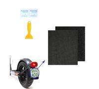 T TAKONE 1 paire de supports autocollants pour plaques d'immatriculation pour scooter, trottinette électrique et mobylette - 135 x 110 mm avec fermeture velcro - Ensemble complet incluant les outils