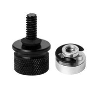 T TAKONE Accessoires Harley Davidson - 2 jeux de vis de siège de moto en aluminium avec clips C et vis moletée pour une fixation sûre de siège de moto (noir)