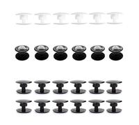 T TAKONE Crocs Lot de 24 paires de rivets et épingles de rechange pour chaussures Crocs et Crocs Noir 16 mm