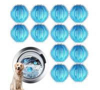 T TAKONE Lot de 12 balles anti-peluches pour machine à laver - Épilateur efficace pour poils d'animaux et attrape-peluches pour chiens et chats