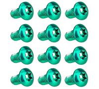 T TAKONE Lot de 12 vis de frein à disque de vélo M5 x 10 mm anodisées T25 pour VTT, vélo de route, VTT (vert)