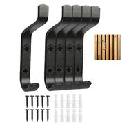 T TAKONE Lot de 5 crochets pour panneaux acoustiques - 13 mm - Crochets noirs à visser - Parfaits pour panneaux acoustiques dans la chambre, le salon et le bureau (noir)