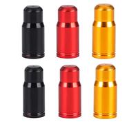 T TAKONE Lot de 6 bouchons de valve de vélo Presta en aluminium ultra léger pour vélo, VTT, vélo de route (doré rouge noir)