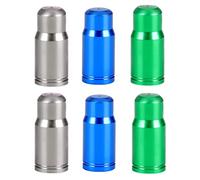 T TAKONE Lot de 6 bouchons de valve Presta en aluminium ultra légers pour vélo, VTT, vélo de route (bleu, vert, argent)