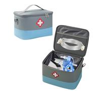 T TAKONE Sac à médicaments pour inhalateur Pari Boy - Sac pratique pour accessoires et médicaments, portable pour voyage, bureau et maison, bleu, De taille moyenne