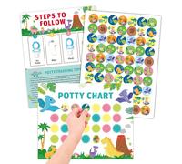 T TAKONE Système de récompense pour enfants - Lot de 10 tableaux de récompense et 280 autocollants réutilisables au design dinosaure - Sans couches et amusant
