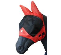 T TEKE Masque anti-mouches en maille fine pour cheval avec oreilles, visière anti-UV 3D avec rembourrage en polaire supplémentaire, protection contre les insectes nuisibles