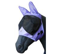 T TEKE Masque anti-mouches en maille fine pour cheval avec oreilles, visière anti-UV 3D avec rembourrage en polaire supplémentaire, protection contre les insectes nuisibles