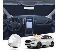 T TGBROS Pare-soleil pliable pour Ford Edge 2015-2021 - Pare-soleil pliable en polyester réfléchissant pour bloquer la chaleur et le soleil