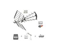 telefunken t-tnt4tv-b antenne extérieure pack réception sat 4 tv b Gris