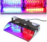 T Tocas 16 lumières rouges de secours à haute intensité de secours de police de LED pour le dash intérieur/arrière de véhicule de 12V dc/vitres arrière avec ventouses