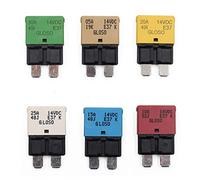 T Tocas E37 Lot de 6 disjoncteurs à lame de fusible ATC ATO à réinitialisation automatique (T1) 12 V DC 5 A 10 A 15 A 20 A 25 A 30 A Amp pour voiture, SUV, camping-car, système de batterie solaire