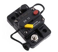 T Tocas Interrupteur de disjoncteur 15A Réinitialisation manuelle 12V DC 24V pour voiture Marine Motor Protection de la batterie audio solaire et plus encore, mini disjoncteur 15 Amp, étanche