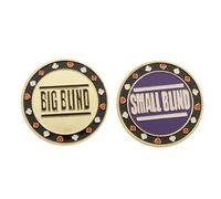 T TOOYFUL 2Pieces Poker Dealer Button Chips Blind Big/Casino Roulette Game Accs