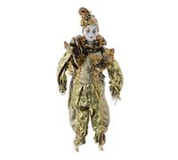 T TOOYFUL 42cm Porcelaine Pierrot Clown s Bureau Ornement Photo Prop, Or