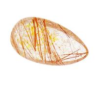 T TOOYFUL Collier de Pendentifs En Quartz Rutilé En Or sous forme de goutte eau pour La Relaxation de Méditation de Yoga pour Adolescents, Bre