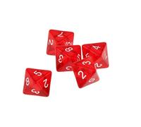 T TOOYFUL Jeux de dés Multi-Faces 5 Couleurs de 5 Jeux D8, Rouge