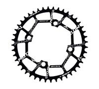 T TOOYFUL Plateau 104 BCD 40/42/44/46/48/50/52 T Anneau de Chaîne Simple Large Étroit avec pour Vélos de Route, VTT, Vélo BMX VTT - Noir 42T