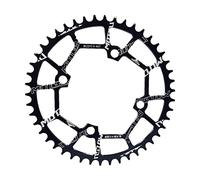 T TOOYFUL Plateau 104 BCD 40/42/44/46/48/50/52 T Anneau de Chaîne Simple Large Étroit avec pour Vélos de Route, VTT, Vélo BMX VTT - Noir 46T