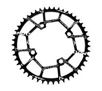 T TOOYFUL Plateau 104 BCD 40/42/44/46/48/50/52 T Anneau de Chaîne Simple Large Étroit avec pour Vélos de Route, VTT, Vélo BMX VTT - Noir 48T