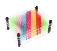 T TOOYFUL Sculptures Clous Pin Métal Plastique Tableau à Clou 3D Planche à Clous Empreinte Main Jouet Classique 20 5,5 cm, Transparent, S