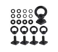 T Track Mount Tie Down Ancre pour barres de toit, anneau M8 Heavy Duty en forme d'œil en acier inoxydable avec écrous en T pour le montage de corde élastique, cordes, crochets