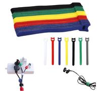 T-type Adhesive Fastener Tape, Reusable Fastening Cable Ties, for Cord Management and Desk or Office Organization (140-Pack)