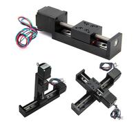 T-type CNC Sliding Table Rail Linear Stage Transport Guide Platform Stepper electronic starter Drive Kit Slide Table XYZ Axis Table IINKUEYK(100mm Stroke,4mm pitch)