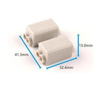 T-type High power Splitter Quick Wire connector 100A/1000V 2.5-10mm2 60A/400V 1-6mm2 wire shunt connector Junction Box NWPNLXEA(ZK-1306-2,10PCS)