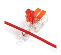 T-Type Stripping Wiring Connector With Fixing Hole Quick Branch Splice Junction box lever Wire connector 32A NWPNLXEA(T2 Orange,25PCS)