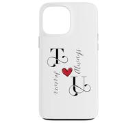 T & U Initiales de couple, mariage, anniversaire, Mr & Mrs Coque pour iPhone 13 Pro Max