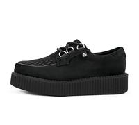T.U.K. Anarchic Creeper - Chaussures pour Hommes et Femmes - Couleur Daim végétalien Noir - Chaussures de Style Punk, Gothique et Rocker - Chaussures à Lacets en Daim végétalien - Taille EU44