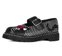 T.U.K. Anarchic Mary Jane Kitty - Chaussures pour Femmes - Couleur Black & White Dotty - Taille EU38
