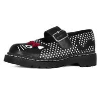 T.U.K. Anarchic Mary Jane Kitty - Chaussures pour Femmes - Couleur Black & White Dotty - Taille EU41