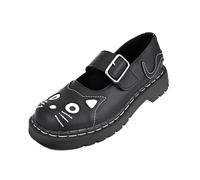 T.U.K. Anarchic Mary Jane Kitty - Décoration Kitty avec Sangle à Boucle - Chaussures pour Femmes Kitty
