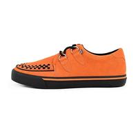 T.U.K. Leather Creeper Sneaker - Chaussures pour Hommes et Femmes - Couleur Orange Suede - Chaussures à Lacets en Cuir et Daim de Style Puck, Goth et Rocker - Taille 40