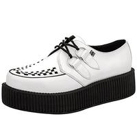 T.U.K. Leather Viva High Creeper - Chaussures pour Hommes et Femmes - Couleur Cuir Blanc - Taille EU41