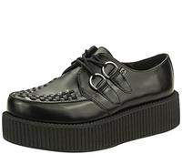 T.U.K. Leather Viva High Creeper - Chaussures pour Hommes et Femmes - Couleur Cuir Noir - Taille EU43