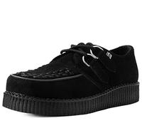 T.U.K. Leather Viva Low Creeper - Chaussures pour Hommes et Femmes - Couleur Daim Noir - Taille EU37