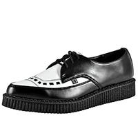 T.U.K. Pointed Creeper Lace-up - Chaussures pour Hommes et Femmes - Couleur Cuir Noir et Blanc - Taille EU44