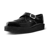 T.U.K. Pointed Creeper Monk Buckle - Chaussures pour Hommes et Femmes - Couleur Cuir Noir - Taille EU38